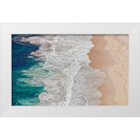 Feldtkeller - Where the Ocean Ends White Modern Wood Framed Art Print by 1x
