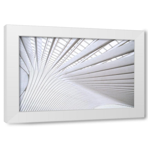 Wride - Curvature White Modern Wood Framed Art Print by 1X