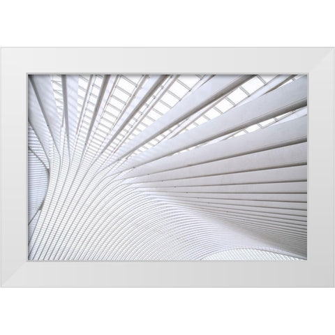 Wride - Curvature White Modern Wood Framed Art Print by 1X
