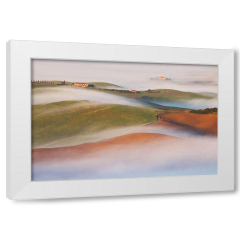 Fading Away White Modern Wood Framed Art Print by Svoboda