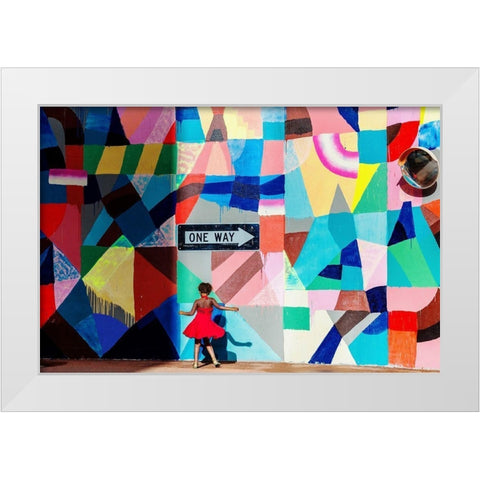 Salgado Gispert- One Way White Modern Wood Framed Art Print by 1x