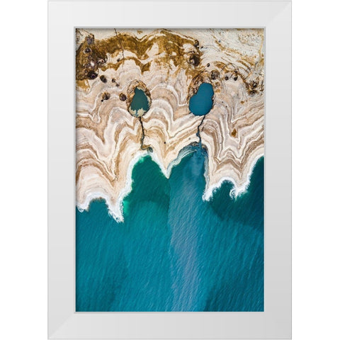 Stein - Face of the Earth White Modern Wood Framed Art Print by 1x