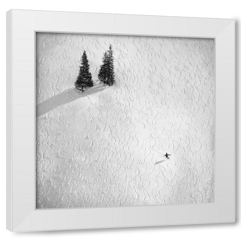 Svoboda - Drawing his own.. White Modern Wood Framed Art Print by 1x