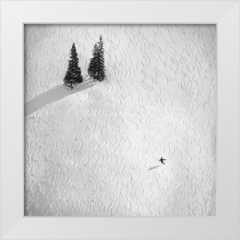 Svoboda - Drawing his own.. White Modern Wood Framed Art Print by 1x