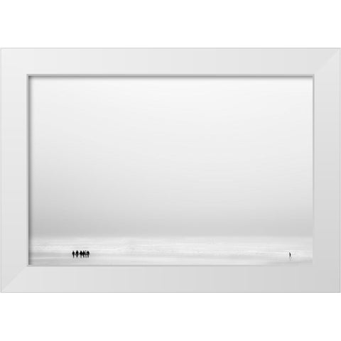 Claes - The Autist White Modern Wood Framed Art Print by 1x