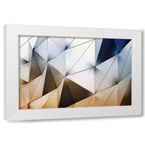 Trangles Art - Maastricht White Modern Wood Framed Art Print by 1x