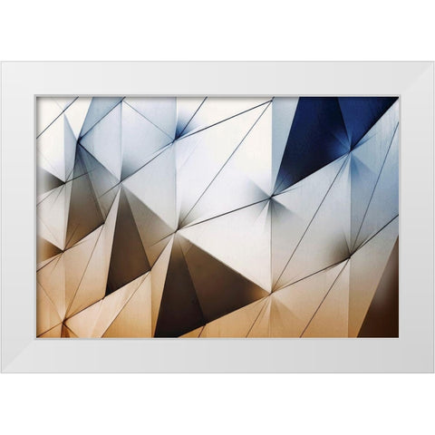 Trangles Art - Maastricht White Modern Wood Framed Art Print by 1x