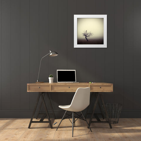 Meeting in the Morning White Modern Wood Framed Art Print by Droste