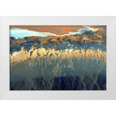 California Aerial White Modern Wood Framed Art Print by Ghirardini