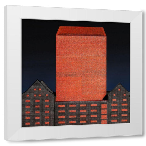 Sealed White Modern Wood Framed Art Print by Hawerkamp