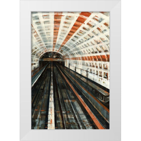 Metro White Modern Wood Framed Art Print by Droug, Anya