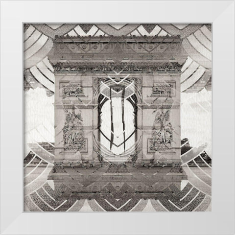 Triumphal Arch White Modern Wood Framed Art Print by YK Studios