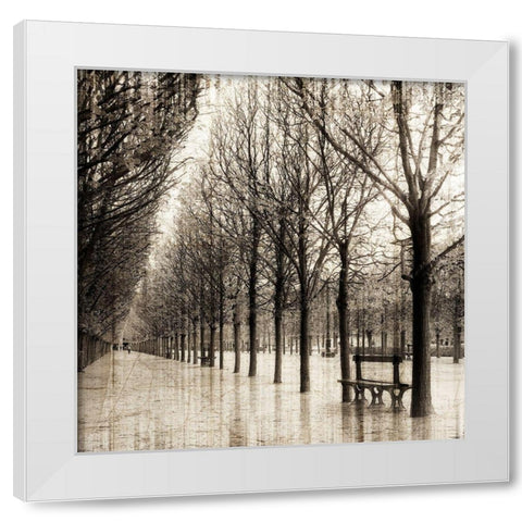 Blurred Visions I White Modern Wood Framed Art Print by YK Studios