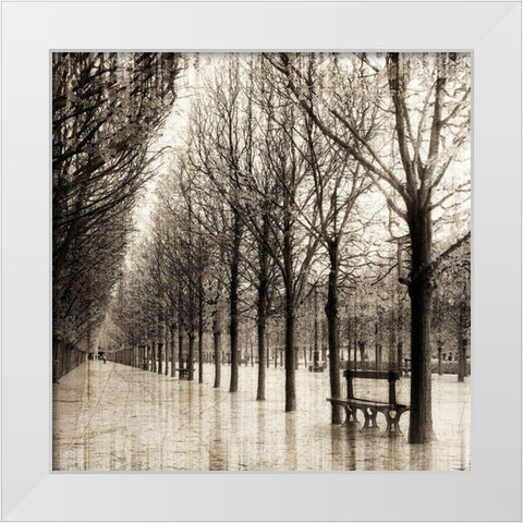Blurred Visions I White Modern Wood Framed Art Print by YK Studios