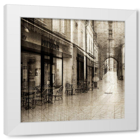 Blurred Visions II White Modern Wood Framed Art Print by YK Studios