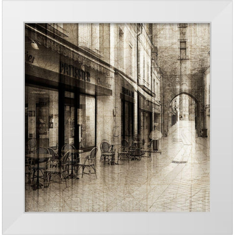 Blurred Visions II White Modern Wood Framed Art Print by YK Studios