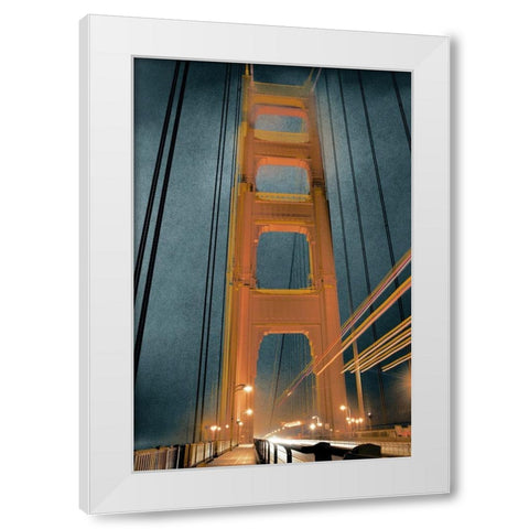 The Golden Gate Bridge I White Modern Wood Framed Art Print by YK Studios