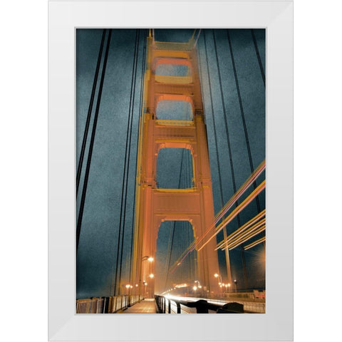 The Golden Gate Bridge I White Modern Wood Framed Art Print by YK Studios