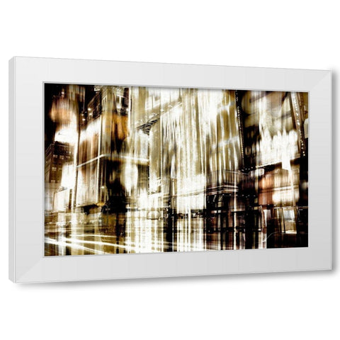 Intentions I White Modern Wood Framed Art Print by YK Studios