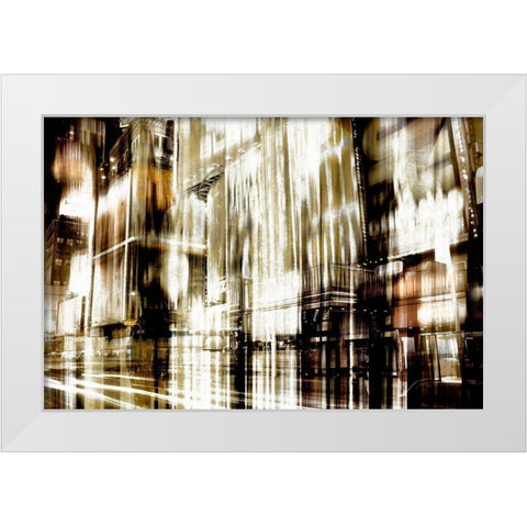 Intentions I White Modern Wood Framed Art Print by YK Studios