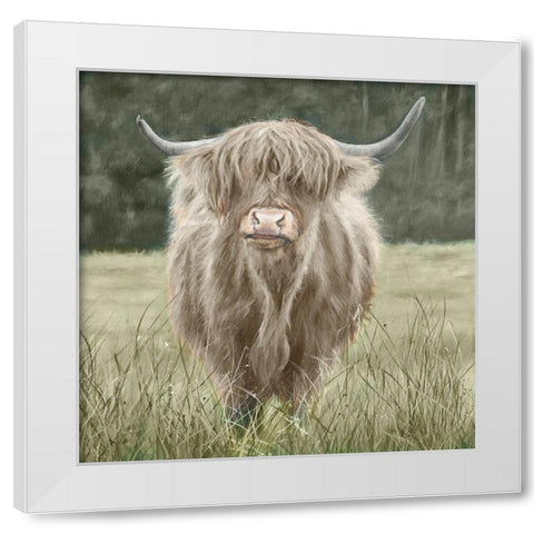 Isla White Modern Wood Framed Art Print by Merryn, Bree