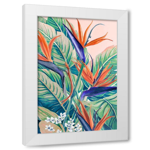 Joyful Paradise  White Modern Wood Framed Art Print by Earle, Cathy