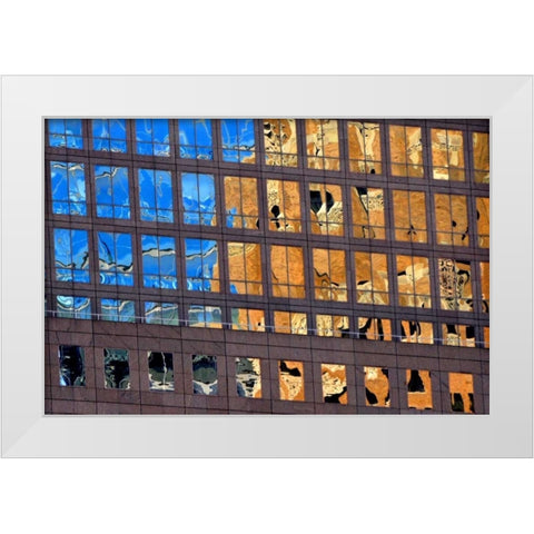 Lion In Water White Modern Wood Framed Art Print by Zimbalist, David