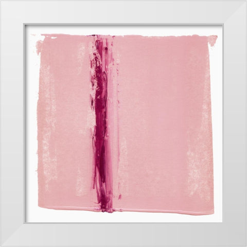 Pink Streak  White Modern Wood Framed Art Print by Aryai, Sia
