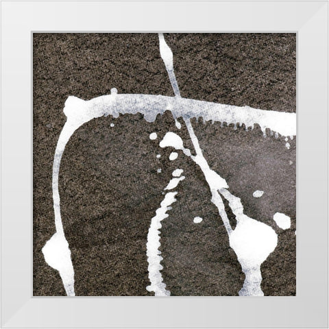 Splatter I  White Modern Wood Framed Art Print by Aryai, Sia