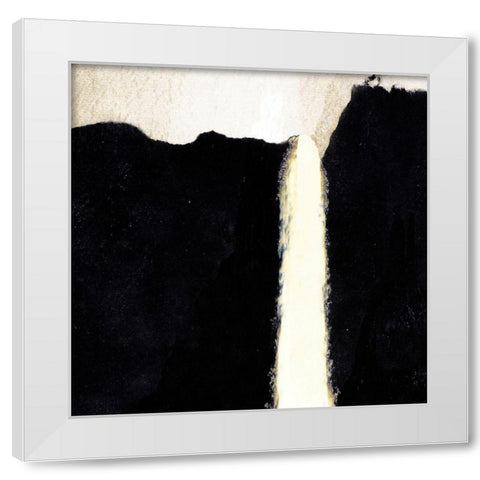 Ink Cliff I  White Modern Wood Framed Art Print by Aryai, Sia