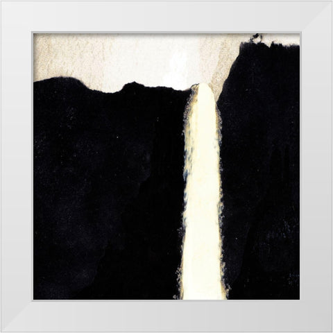 Ink Cliff I  White Modern Wood Framed Art Print by Aryai, Sia