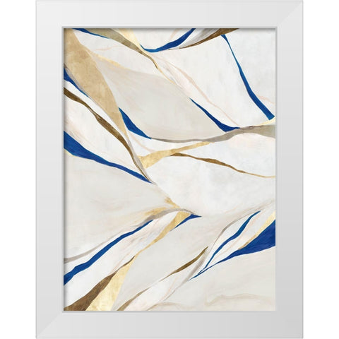 Metalics I  White Modern Wood Framed Art Print by Hazel J