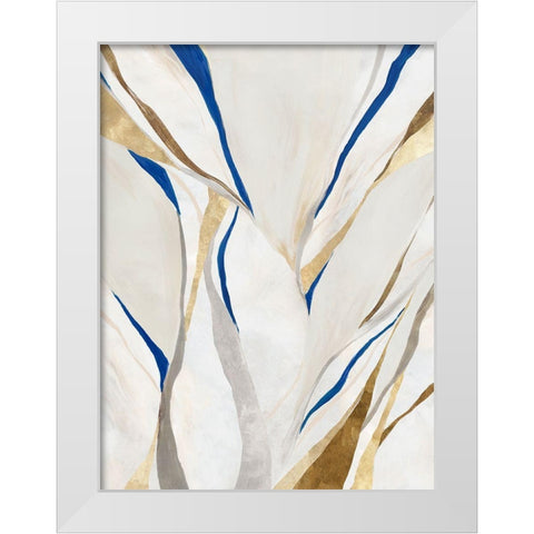 Metalics II White Modern Wood Framed Art Print by Hazel J