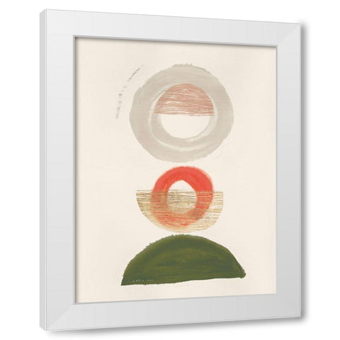 Crescent Lunar I  White Modern Wood Framed Art Print by Hazel J