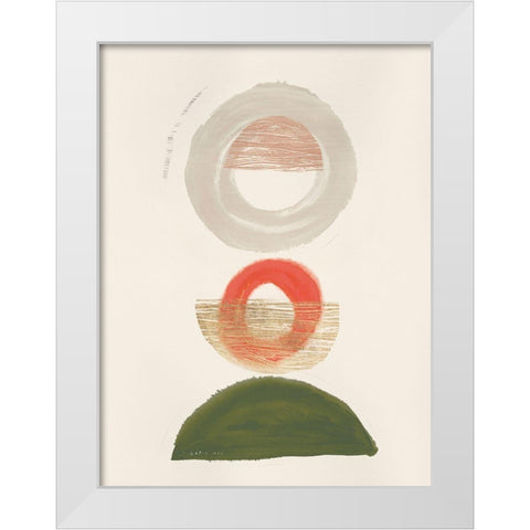 Crescent Lunar I  White Modern Wood Framed Art Print by Hazel J