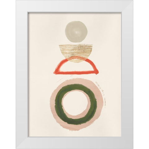 Crescent Lunar II  White Modern Wood Framed Art Print by Hazel J