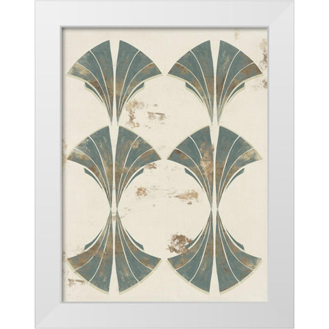 Art Deco Fan I  White Modern Wood Framed Art Print by Hazel J