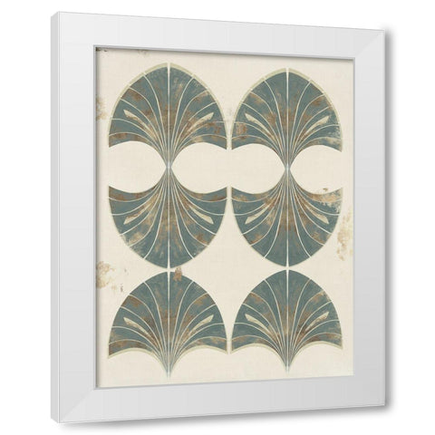 Art Deco Fan II  White Modern Wood Framed Art Print by Hazel J