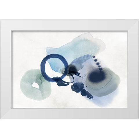 Blue Cosmos I White Modern Wood Framed Art Print by Hazel J