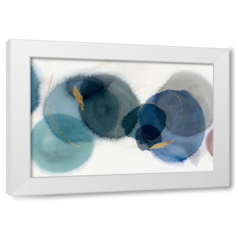 Soft Blue I White Modern Wood Framed Art Print by Hazel J