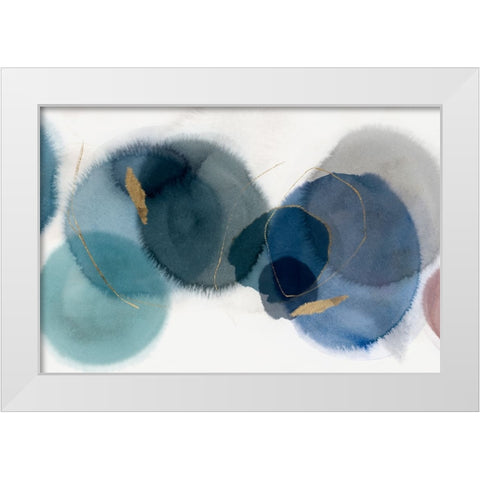 Soft Blue I White Modern Wood Framed Art Print by Hazel J