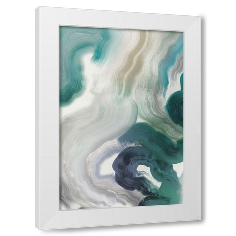 Harmonious Hues I White Modern Wood Framed Art Print by Hazel J