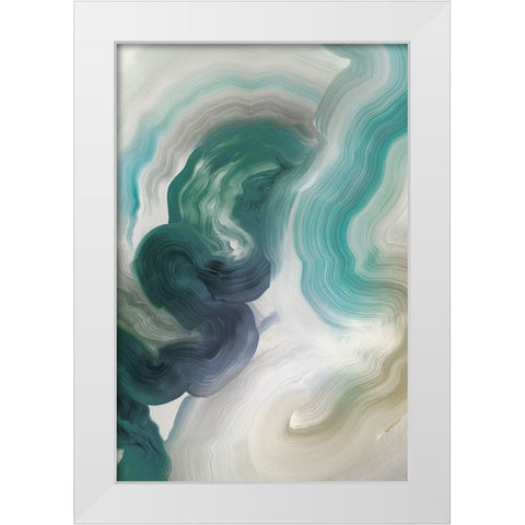 Harmonious Hues II White Modern Wood Framed Art Print by Hazel J