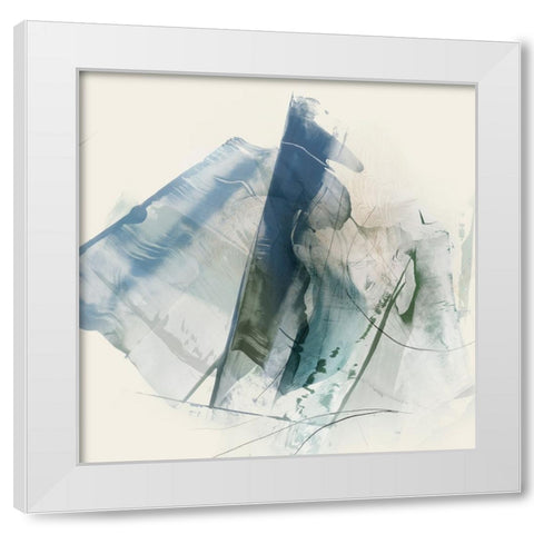 Rhythmic Radiance II White Modern Wood Framed Art Print by Hazel J
