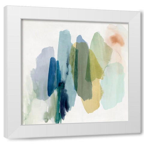 Dreams in Motion I White Modern Wood Framed Art Print by Hazel J