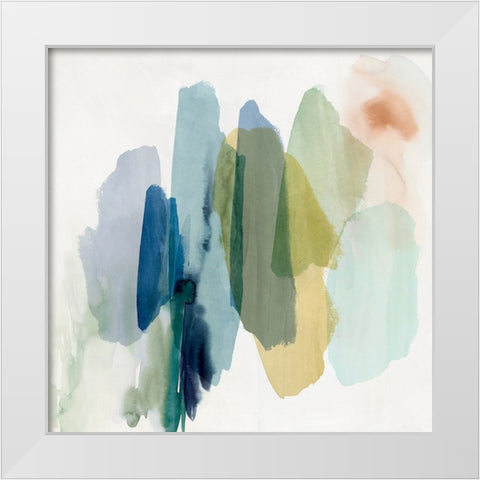 Dreams in Motion I White Modern Wood Framed Art Print by Hazel J