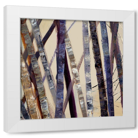 Juxtapose I White Modern Wood Framed Art Print by Hoop, Fiona