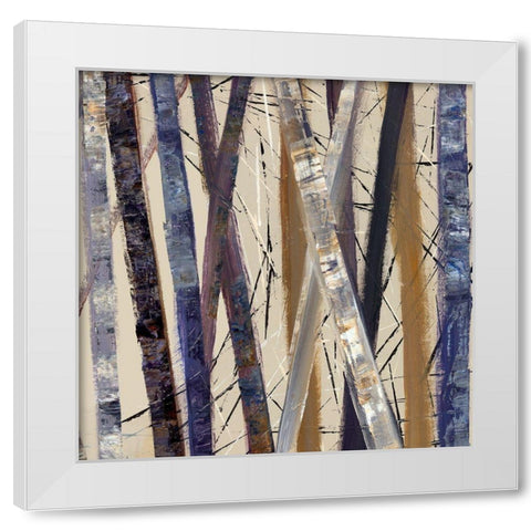 Juxtapose II  White Modern Wood Framed Art Print by Hoop, Fiona