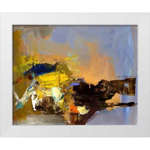 Celestial White Modern Wood Framed Art Print by Hoop, Fiona
