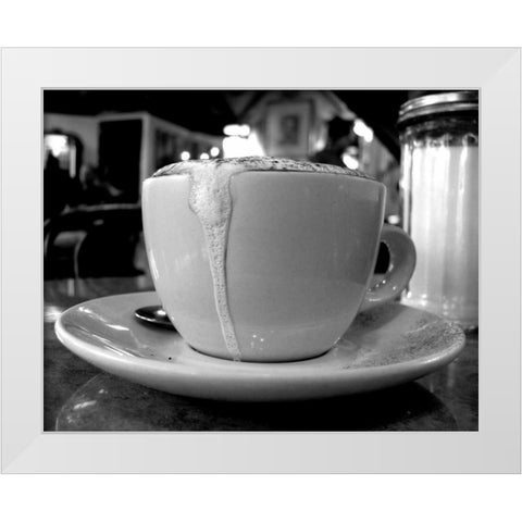 The Perfect Cup White Modern Wood Framed Art Print by Amour, Scott